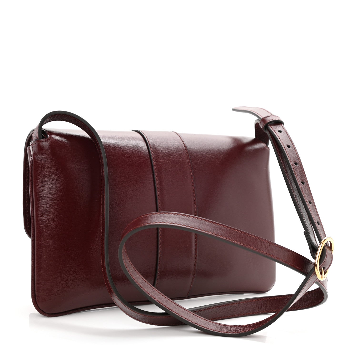 Gucci Vitello Palmellato Lux Small Arli Flap Shoulder Bag Vintage Bordeaux 3 of 8