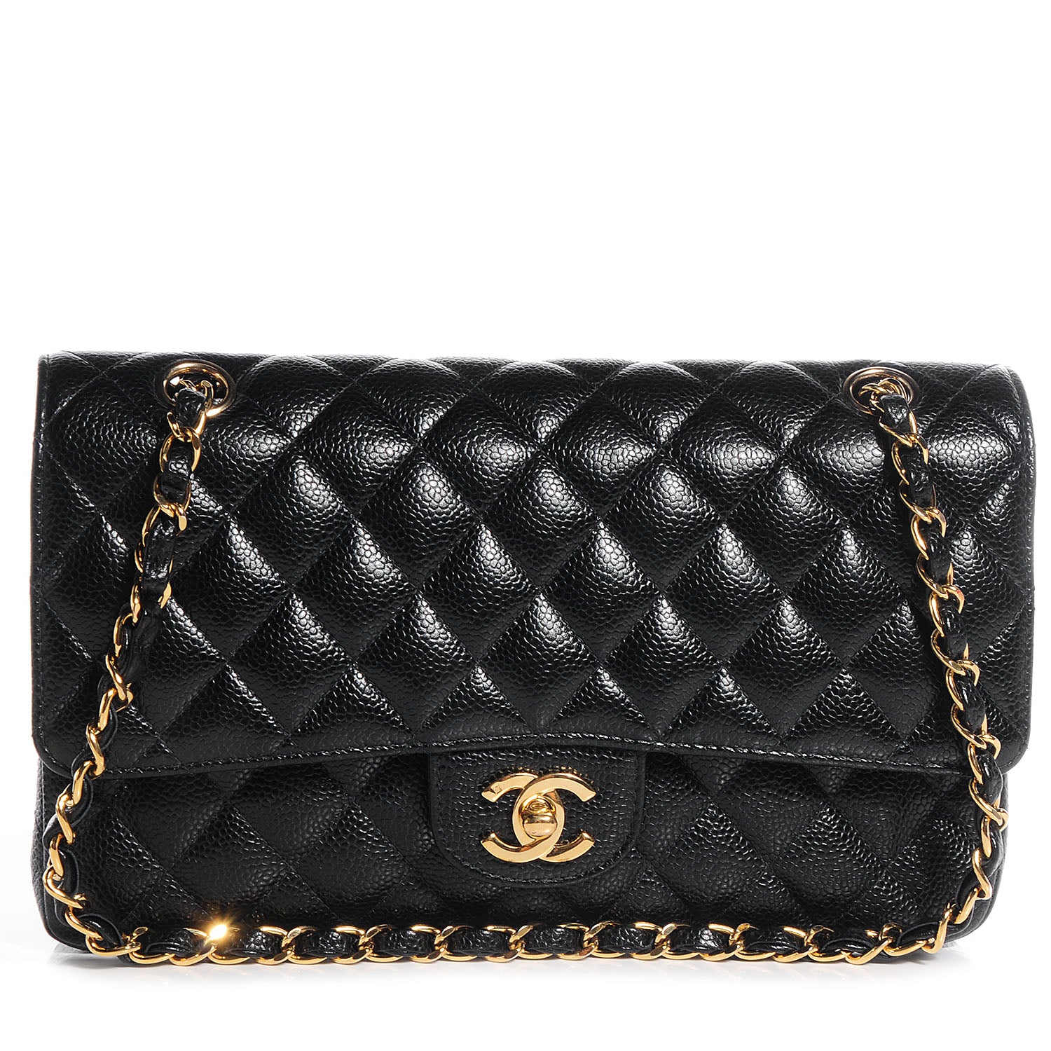 Chanel Caviar Quilted Medium Double Flap Black 1 of 8