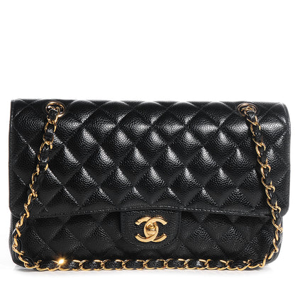 Chanel Caviar Quilted Medium Double Flap Black 1 of 8