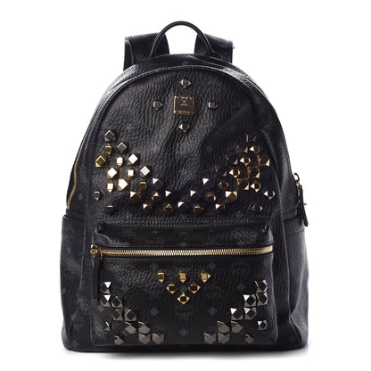MCM Visetos Studded Medium Stark M Backpack Black 1 of 7