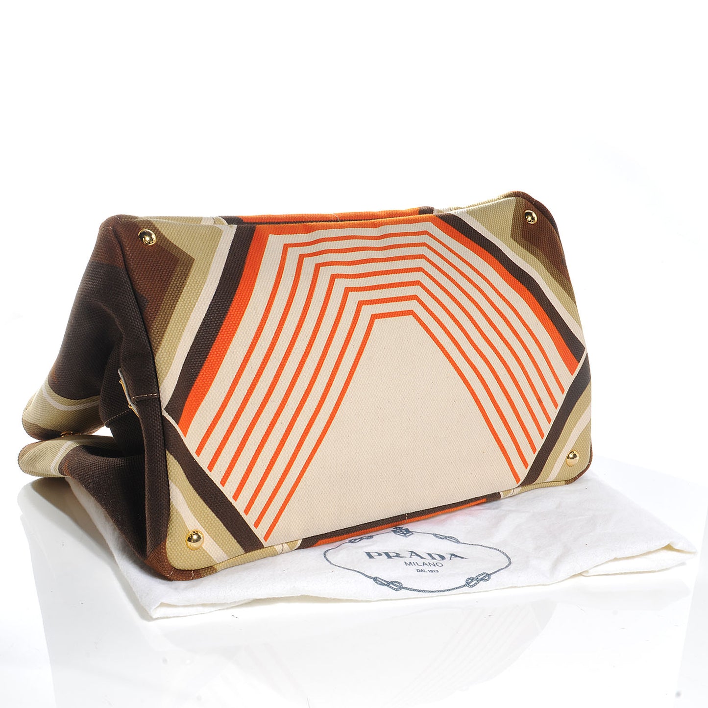 Canvas Canapa Stampata Tote Marrone