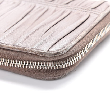 Prada Nappa Gaufre Zip Around Wallet Bambu 14 of 18
