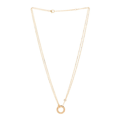 Cartier 18K Yellow Gold 2 Diamond LOVE Necklace 3 of 5