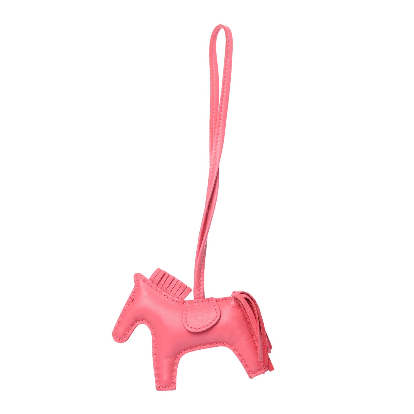 Milo Lambskin Grigri Rodeo Horse Bag Charm PM Rose Azalee