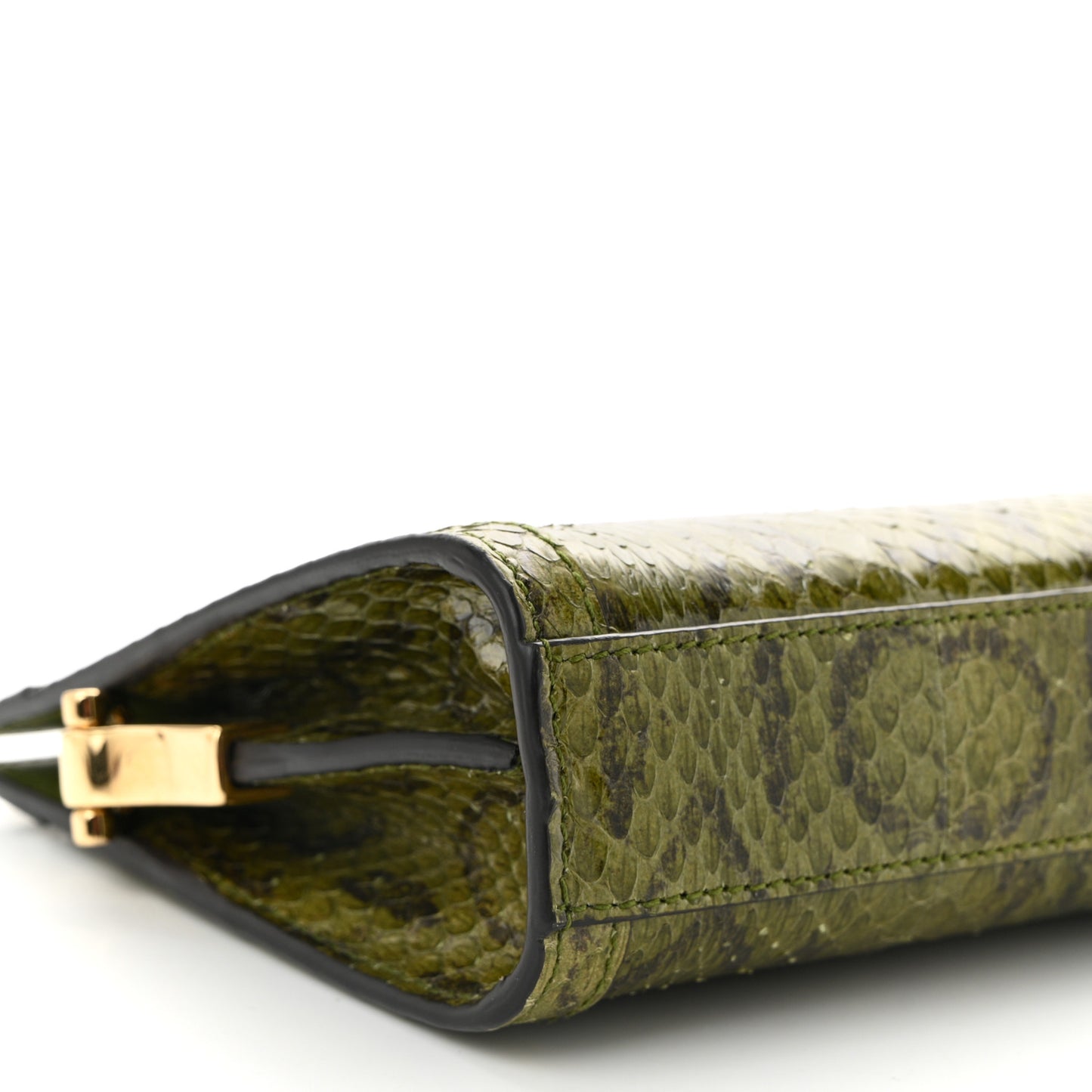 Snakeskin GG Mini Ophidia Chain Shoulder Bag Green