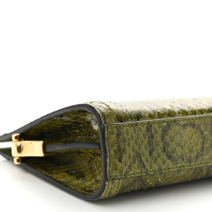 Gucci Snakeskin GG Mini Ophidia Chain Shoulder Bag Green 9 of 10