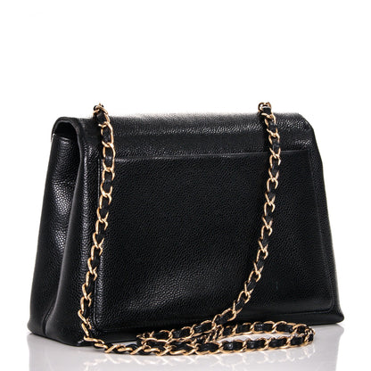 Chanel Caviar Flap Shoulder Bag Black 3 of 8
