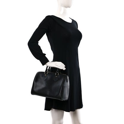 Louis Vuitton Epi Speedy 25 Black 2 of 13