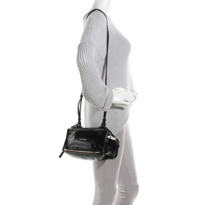 Givenchy Crinkled Patent Goatskin Mini Pandora Black 2 of 7