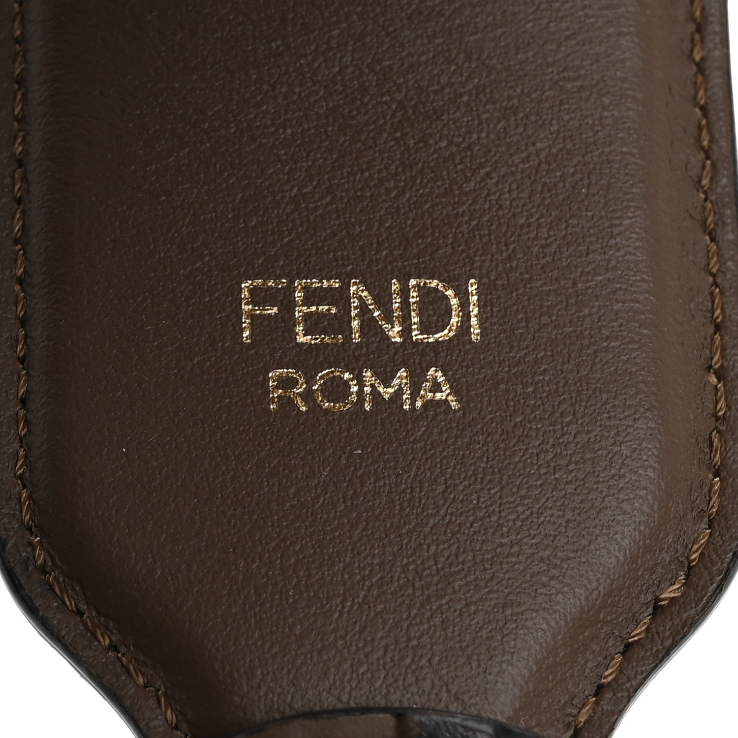 Fendi Vitello Century Bi-Color FF 1974 Embossed Strap You Maya Black 3 of 6