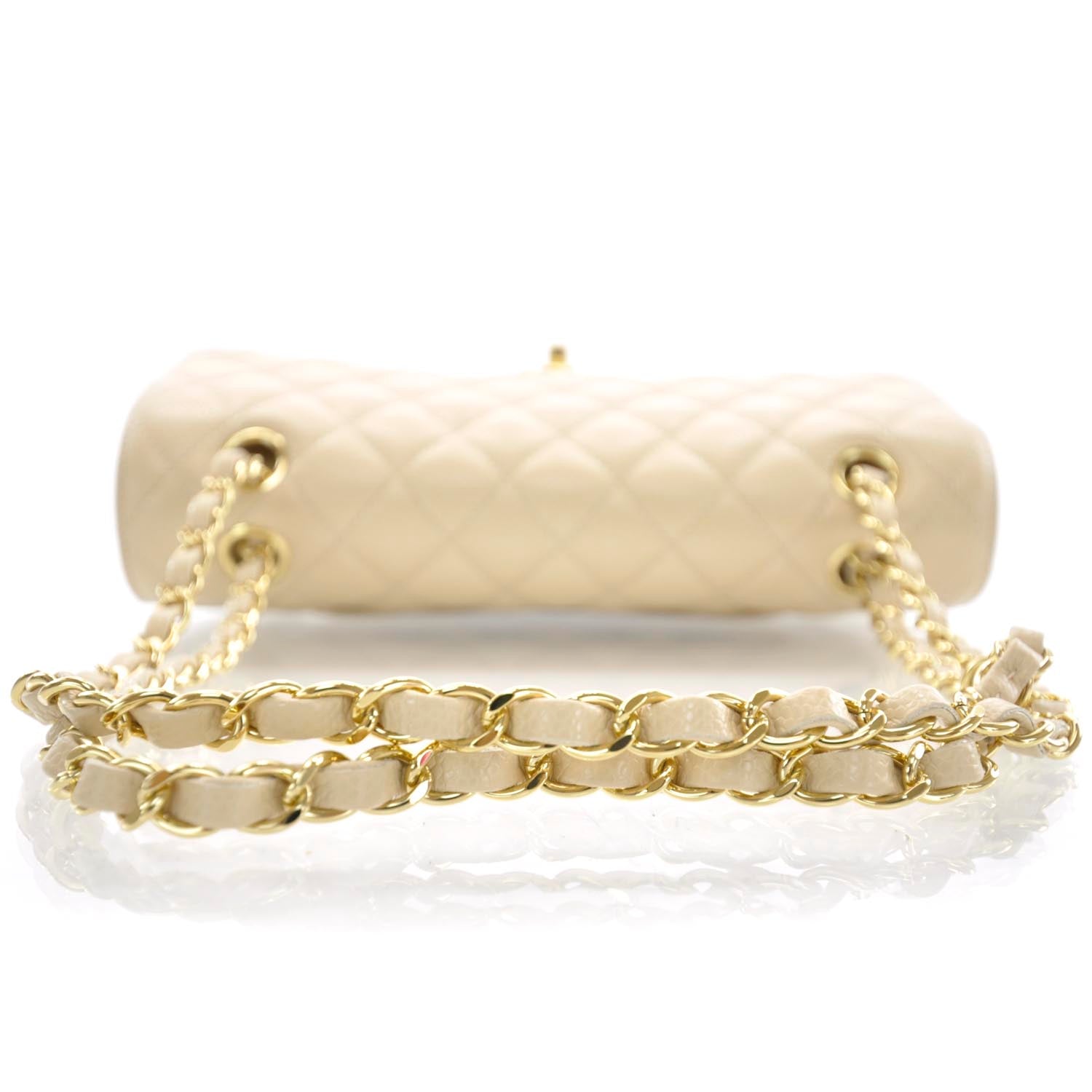 Chanel Caviar Quilted Medium Double Flap Beige Clair 5 of 11