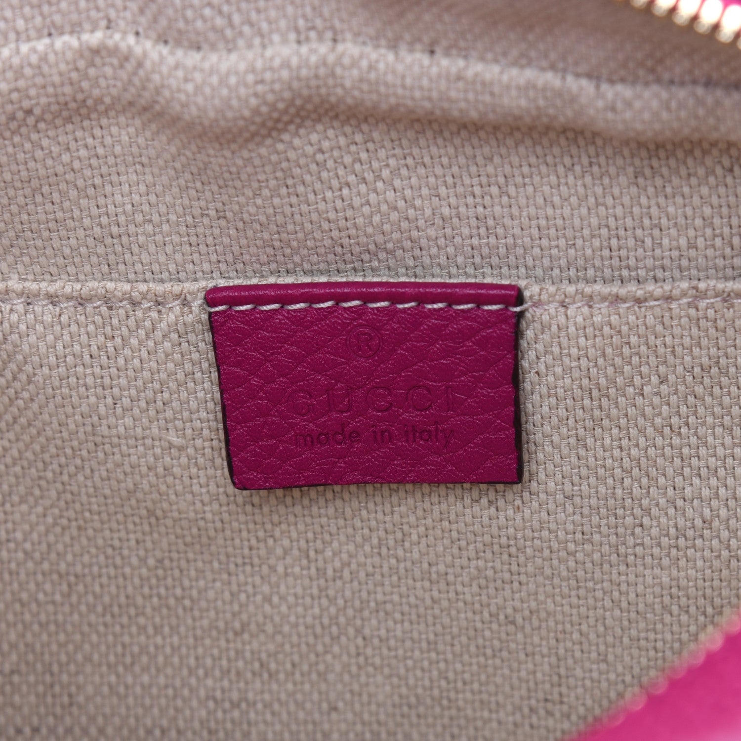 Gucci Cellarius Calfskin Small Soho Disco Bag Bright Bouganville 8 of 14
