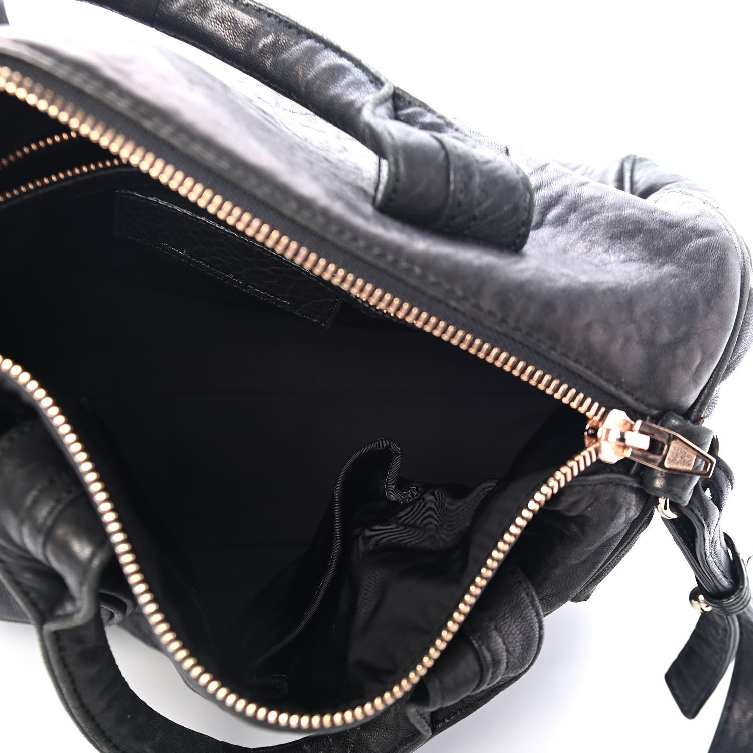 Alexander Wang Pebbled Lambskin Rocco Black Rose Gold Hardware 4 of 4