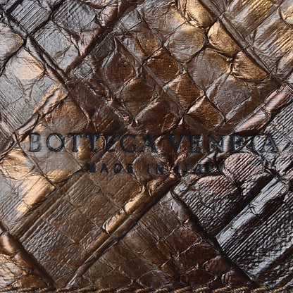 Bottega Veneta Woven Python Large Tote Cigar 6 of 8