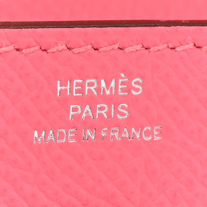 Hermes Epsom Kelly Longue Wallet Rose Azalee 10 of 18