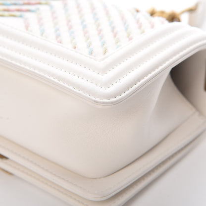 Chanel Calfskin Embroidered Small Boy Flap Ivory 10 of 13