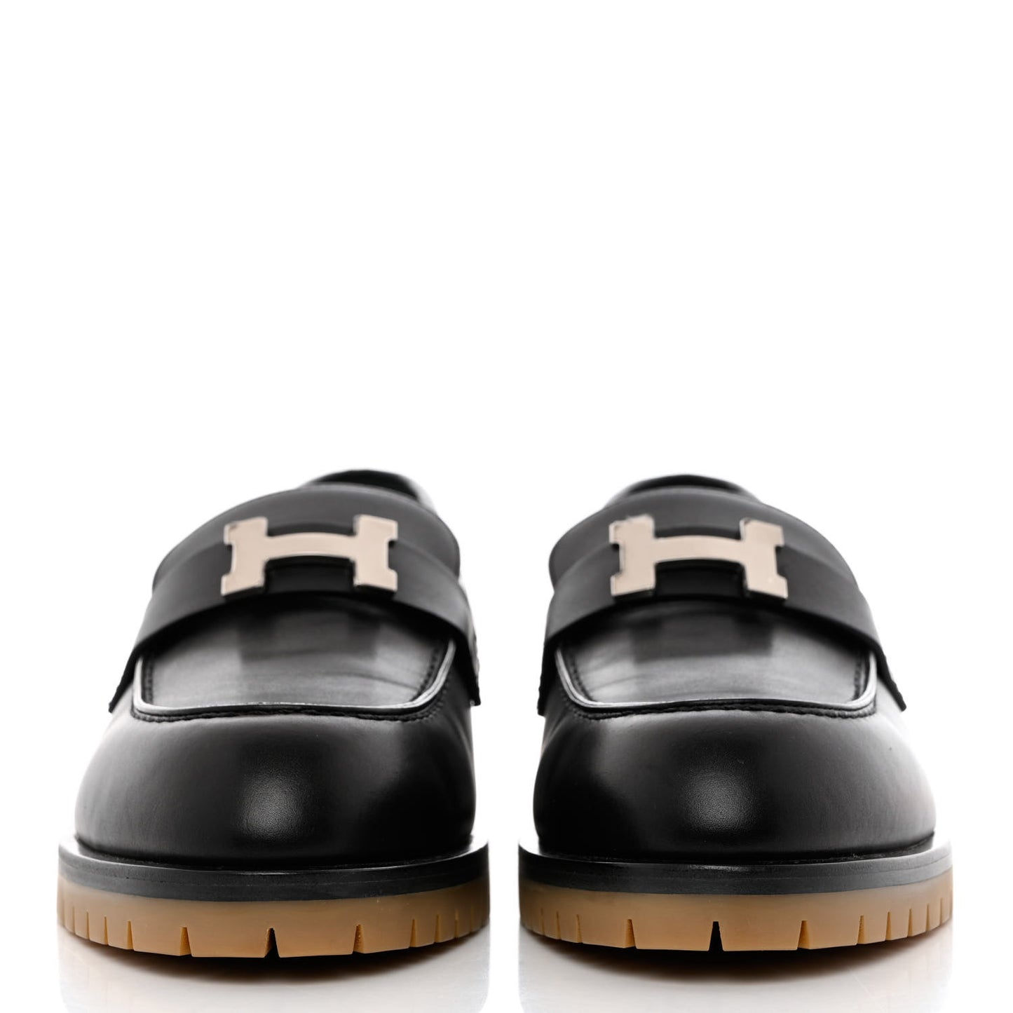 Calfskin Womens Faubourg Loafers 40 Black