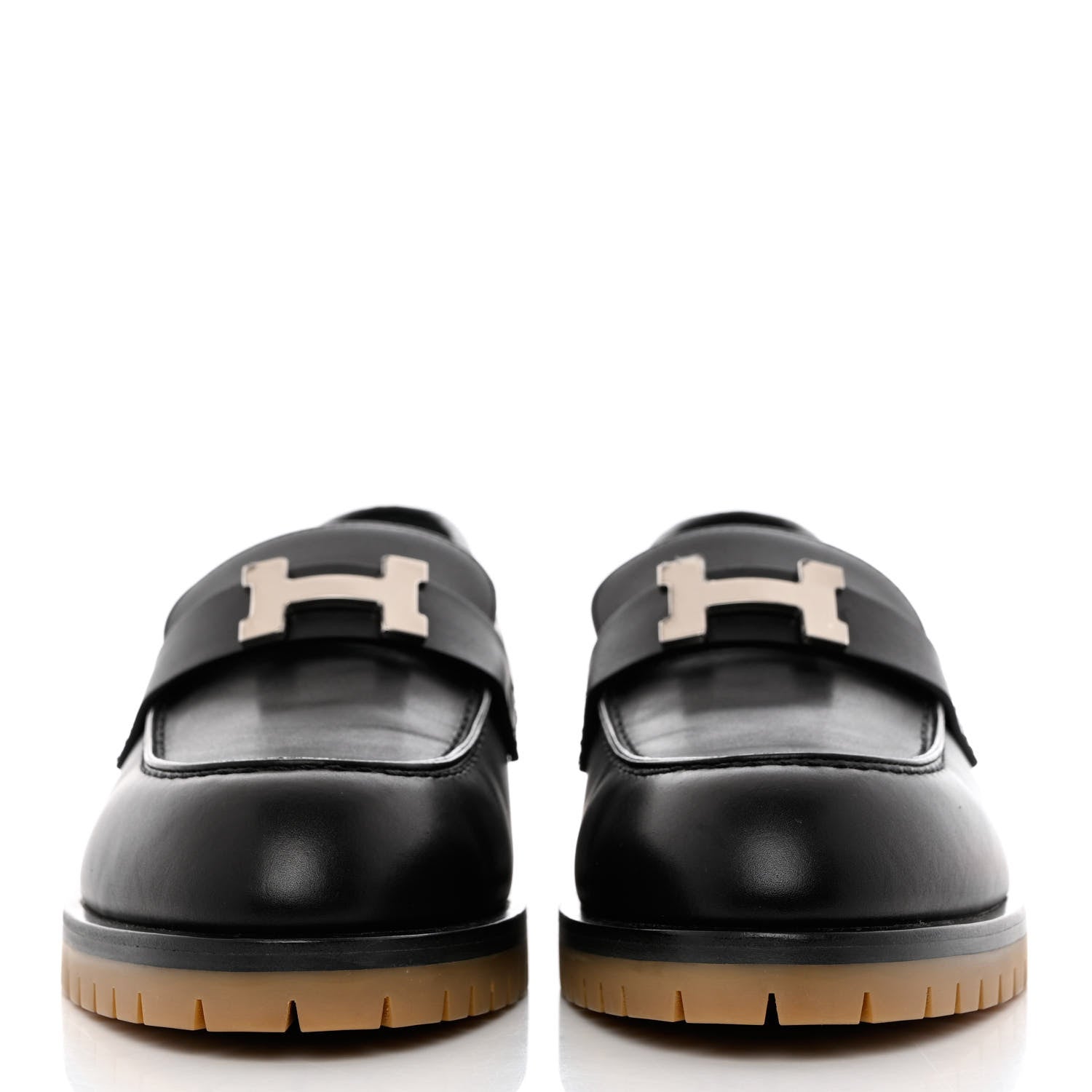 Hermes Calfskin Womens Faubourg Loafers 40 Black 2 of 10