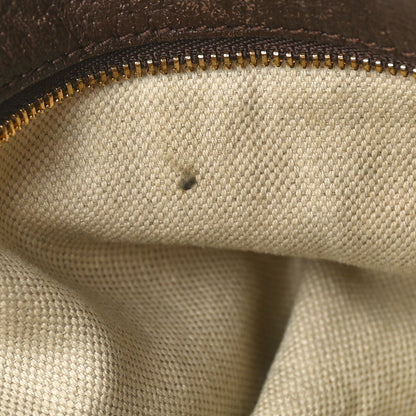 Gucci Monogram Textured Dollar Calfskin Horsebit 1955 Cinch Top Messenger Bag Beige Ebony Cocoa 8 of 12