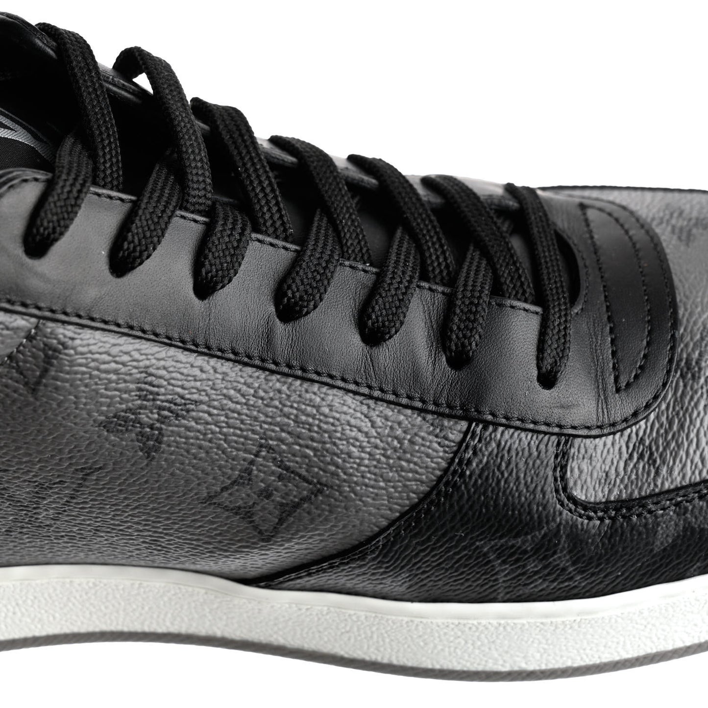 Reverse Monogram Eclipse Mens Rivoli Sneakers 10.5 Black