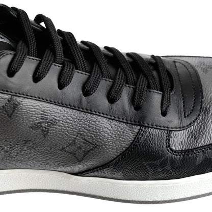 Louis Vuitton Reverse Monogram Eclipse Mens Rivoli Sneakers 10.5 Black 10 of 11