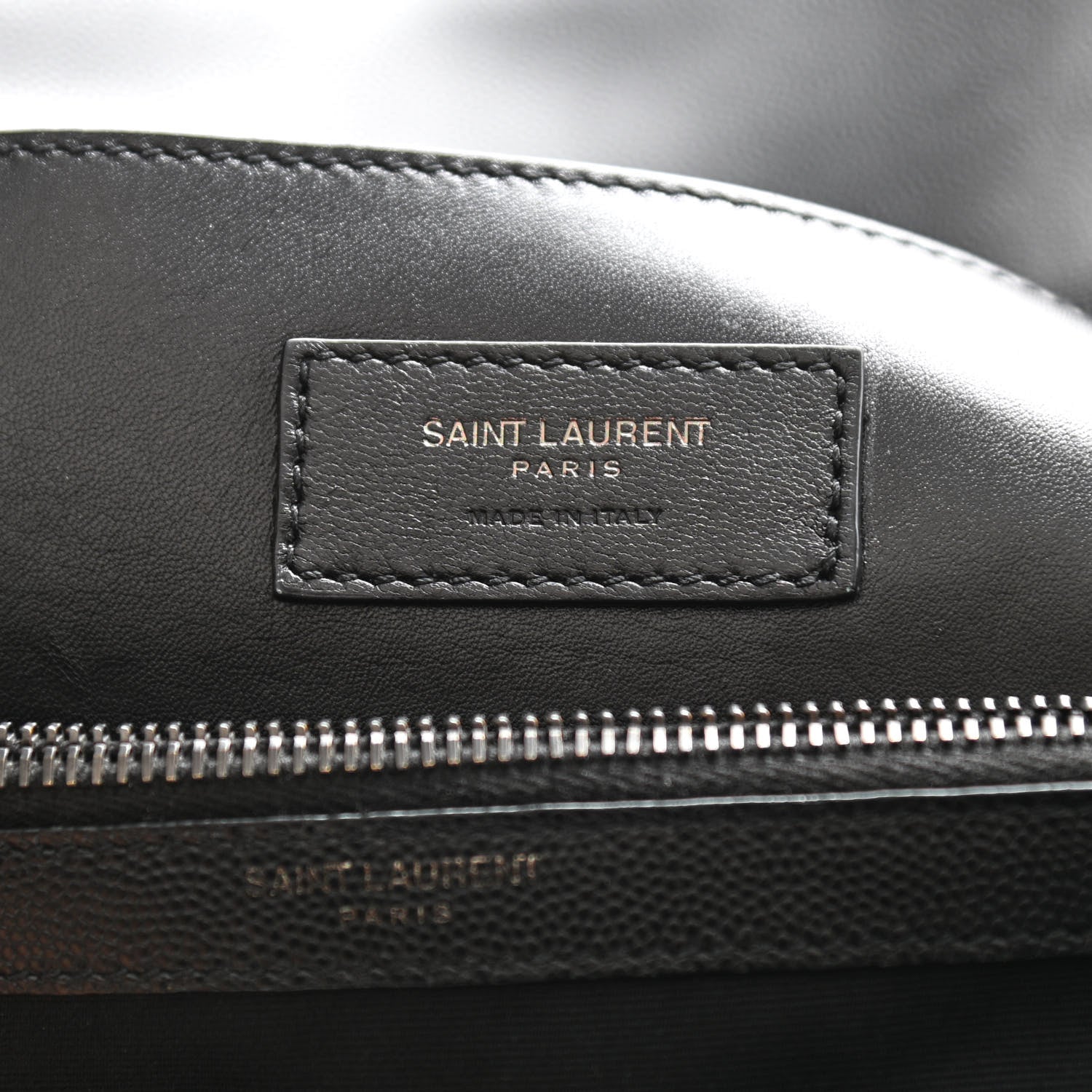 Saint Laurent Grain De Poudre Medium West Hollywood Monogram Fold-Over Black 7 of 11
