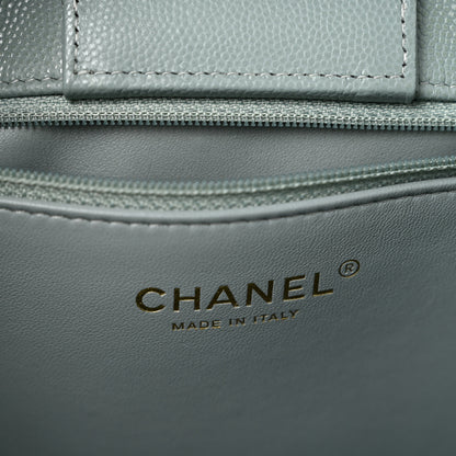 Chanel Caviar Quilted Large Classic Shopping Tote Light Green 6 of 12