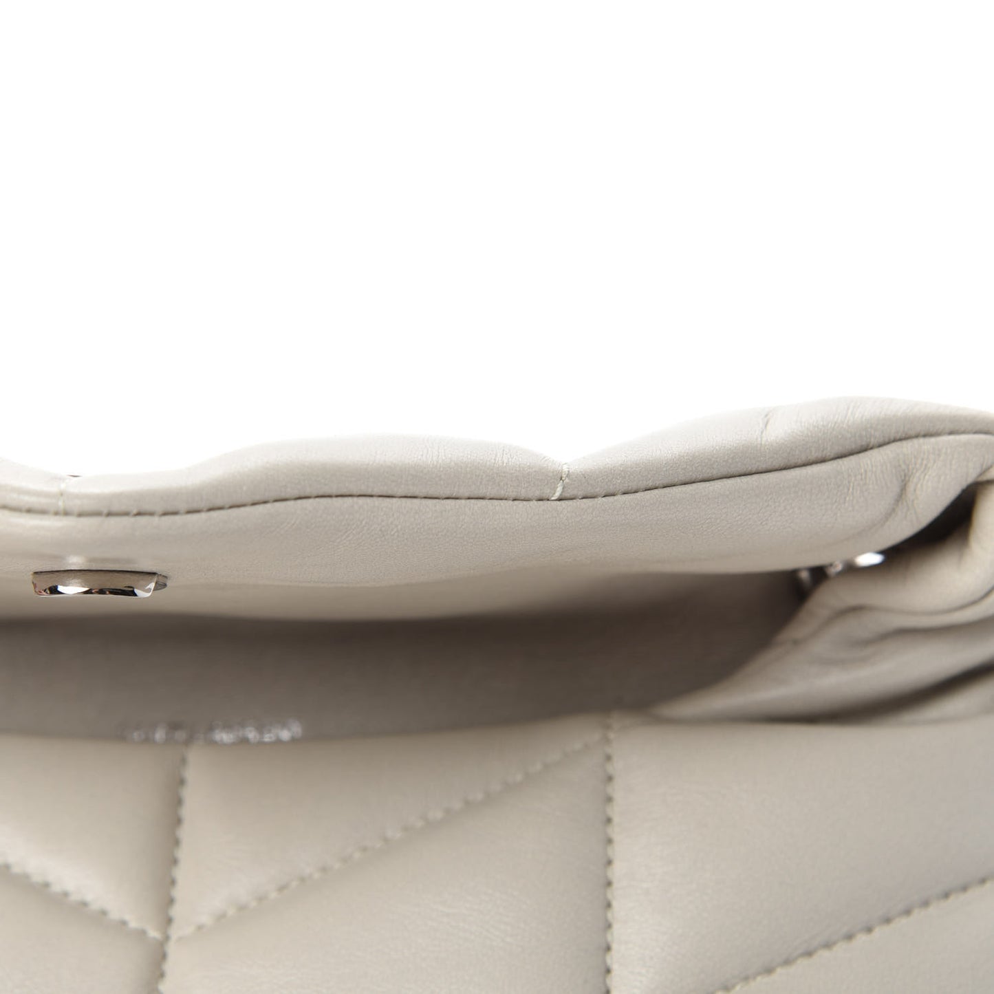 Lambskin Quilted Toy Loulou Puffer Monogram Chain Satchel Crema Soft