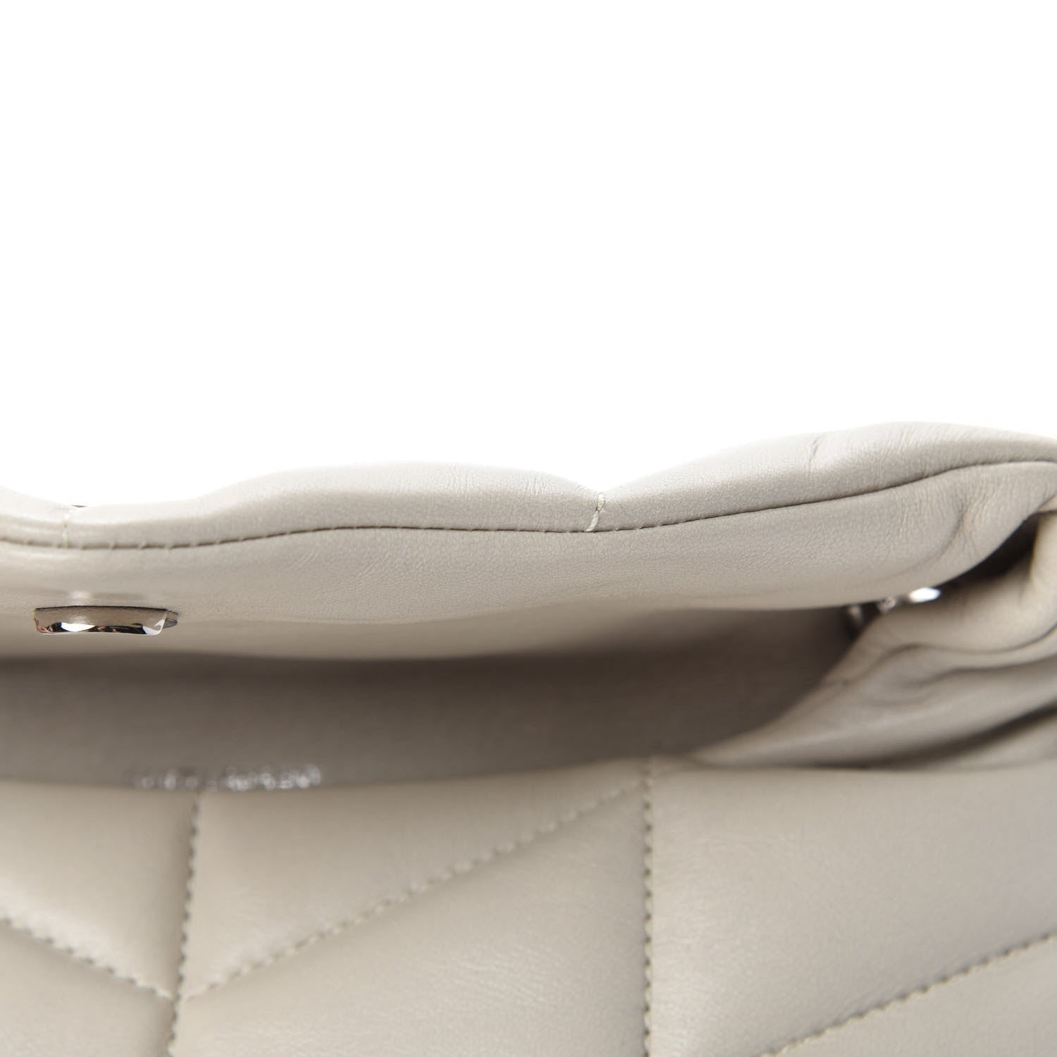 Saint Laurent Lambskin Quilted Toy Loulou Puffer Monogram Chain Satchel Crema Soft 8 of 13
