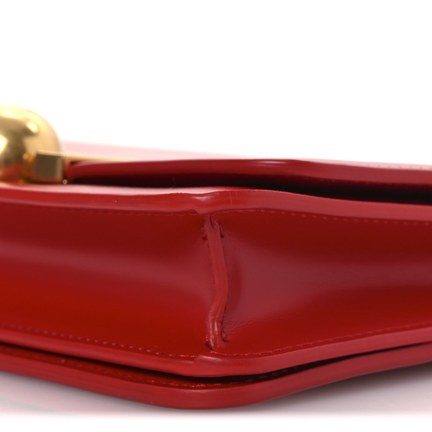 Spazzolato Calfskin Mini Classic BV Bag Bright Red