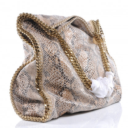 Stella McCartney Faux Python Large Falabella Tote Camel 3 of 6
