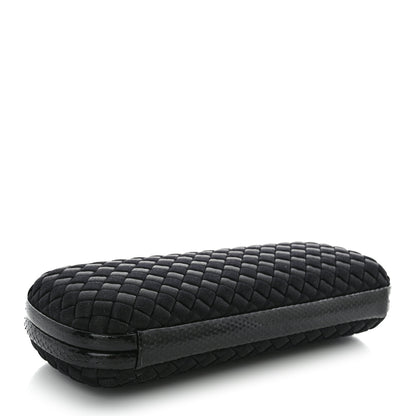 Bottega Veneta Satin Ayers Intreccio Impero Stretch Knot Clutch Black 4 of 8