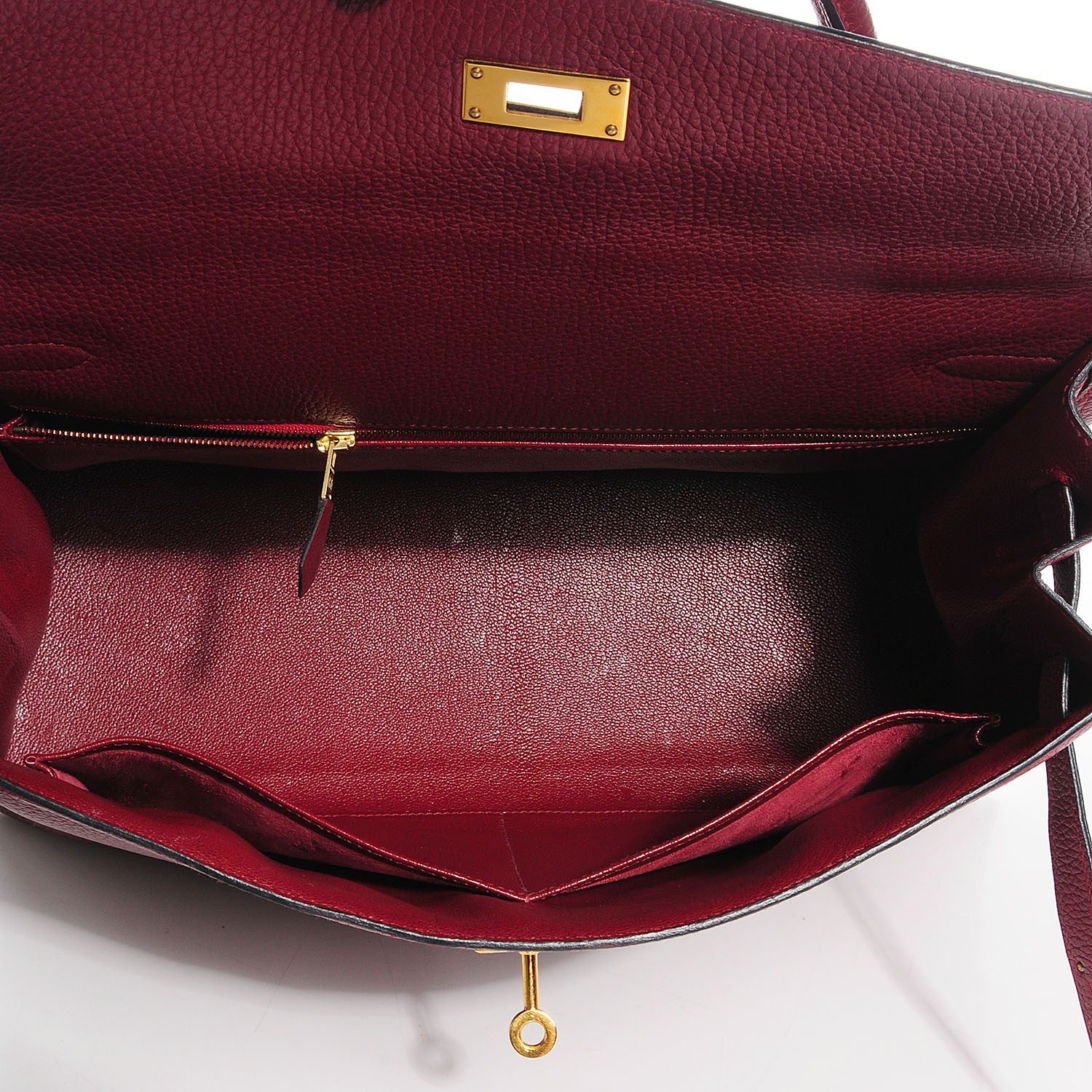 Hermes Fjord Kelly Sellier 35 Rouge H 6 of 23
