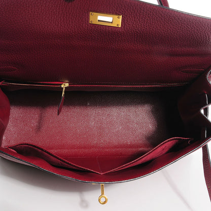 Hermes Fjord Kelly Sellier 35 Rouge H 6 of 23