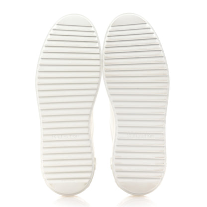 Louis Vuitton Calfskin Monogram Rhinestone Time Out Sneakers 38.5 White Silver 5 of 9