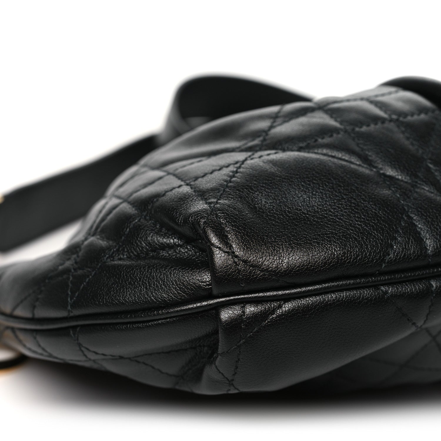 Christian Dior Calfskin Macrocannage Walk In Dior Hobo Black 9 of 10