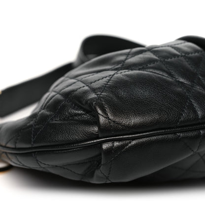 Christian Dior Calfskin Macrocannage Walk In Dior Hobo Black 9 of 10