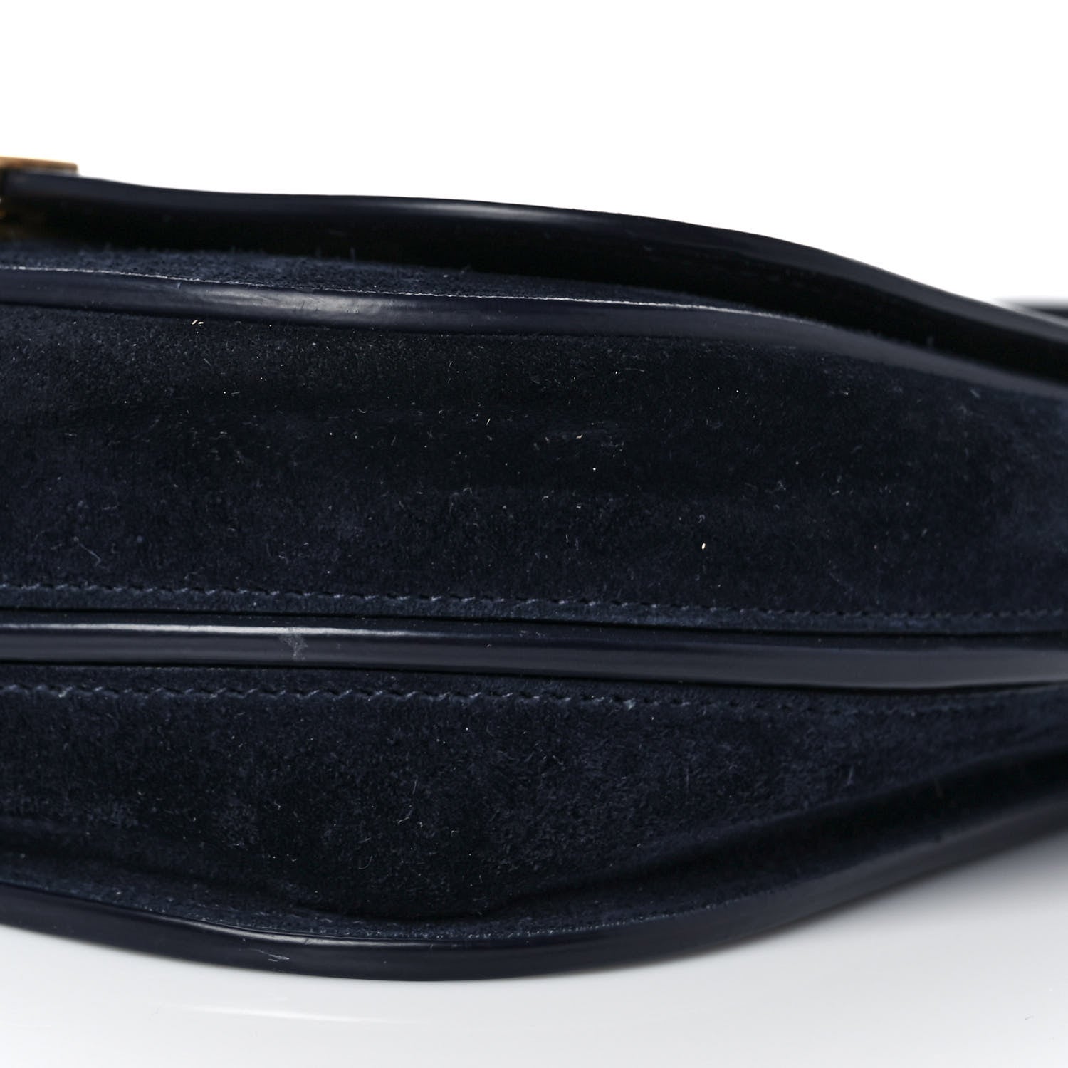 Saint Laurent Suede Calfskin Betty Messenger Navy 8 of 8