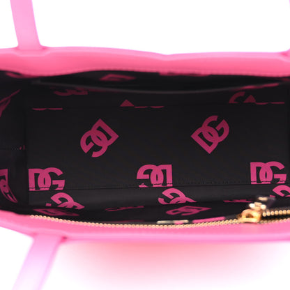 Dolce & Gabbana Calfskin Small DG Logo Shopper Tote Lilac 5 of 9