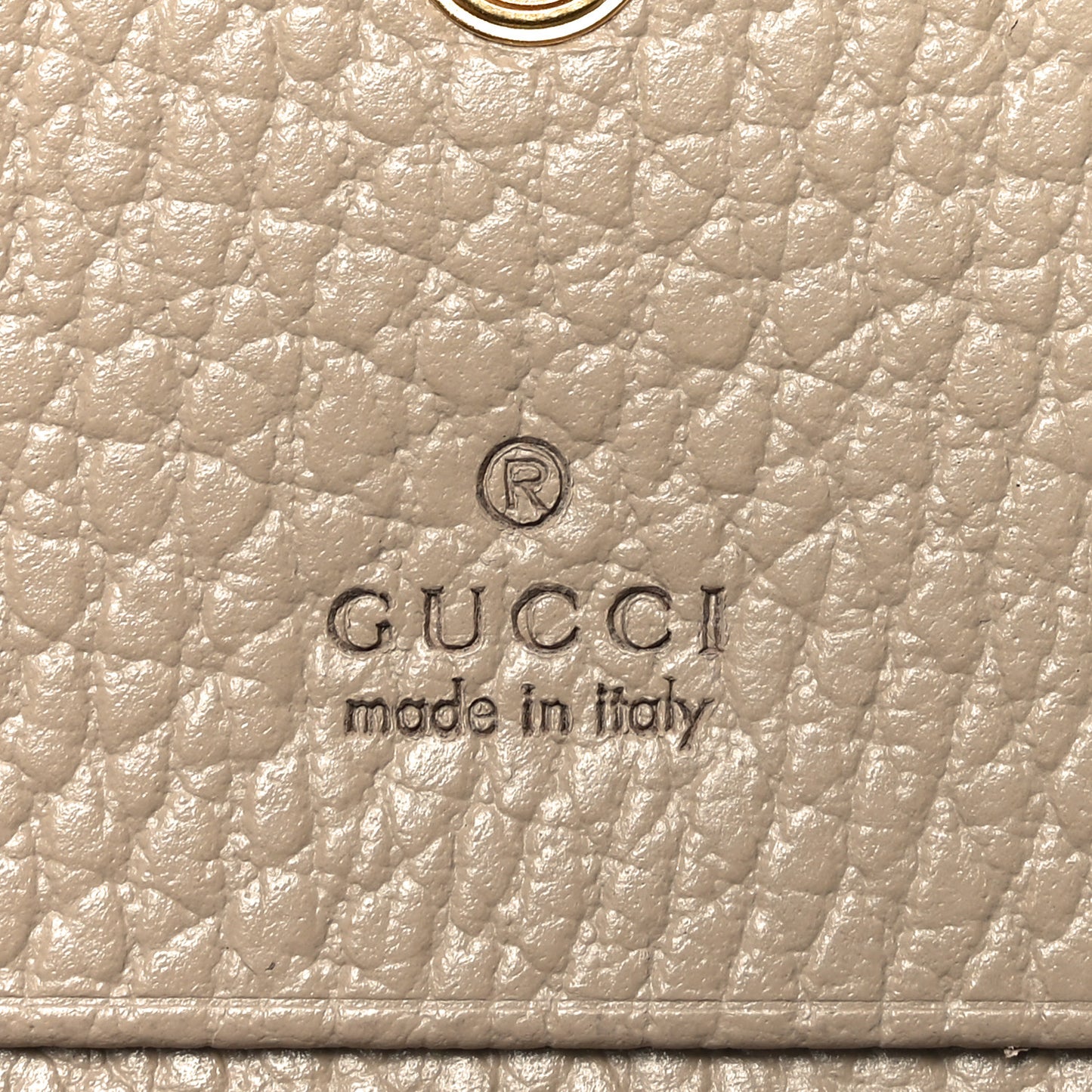 Dollar Calfskin GG Supreme Monogram GG Marmont Card Case Beige Mystic White Oatmeal