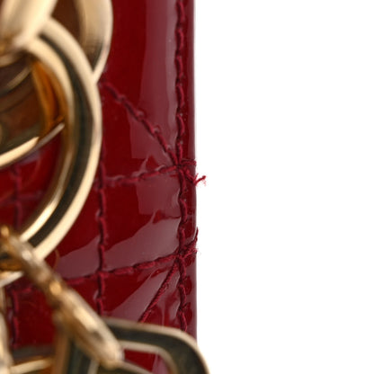 Christian Dior Patent Cannage Mini Lady Dior Red 10 of 10