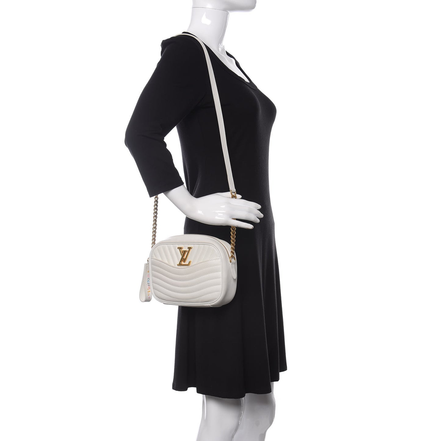 Calfskin New Wave Camera Bag White