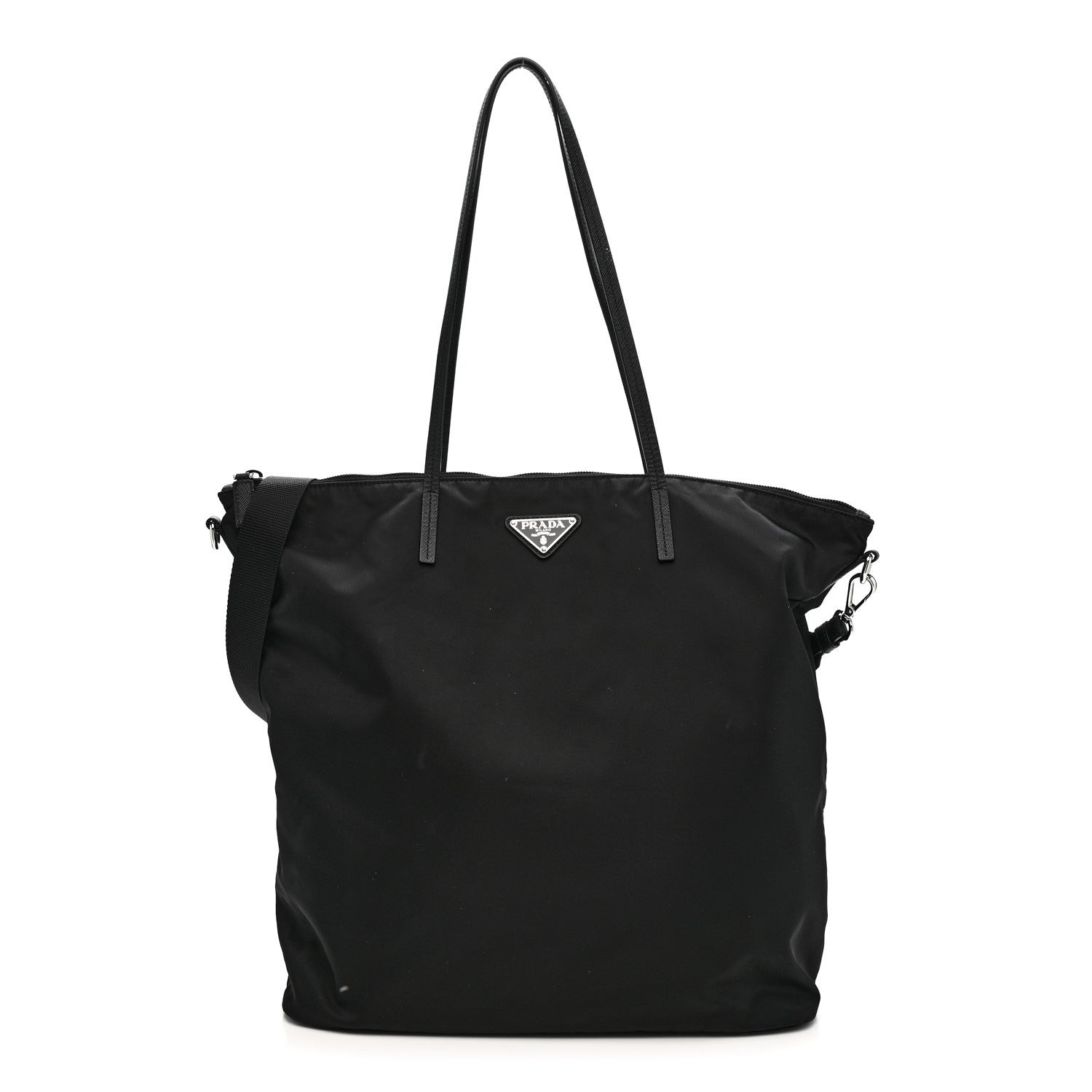 Prada Tessuto Nylon Saffiano Tote Black 1 of 10