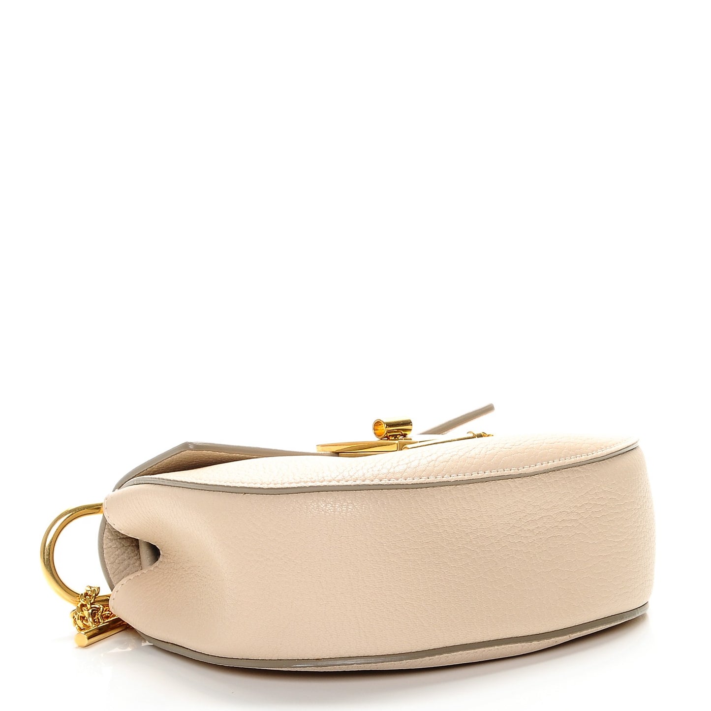 Grained Lambskin Mini Drew Shoulder Bag Abstract White