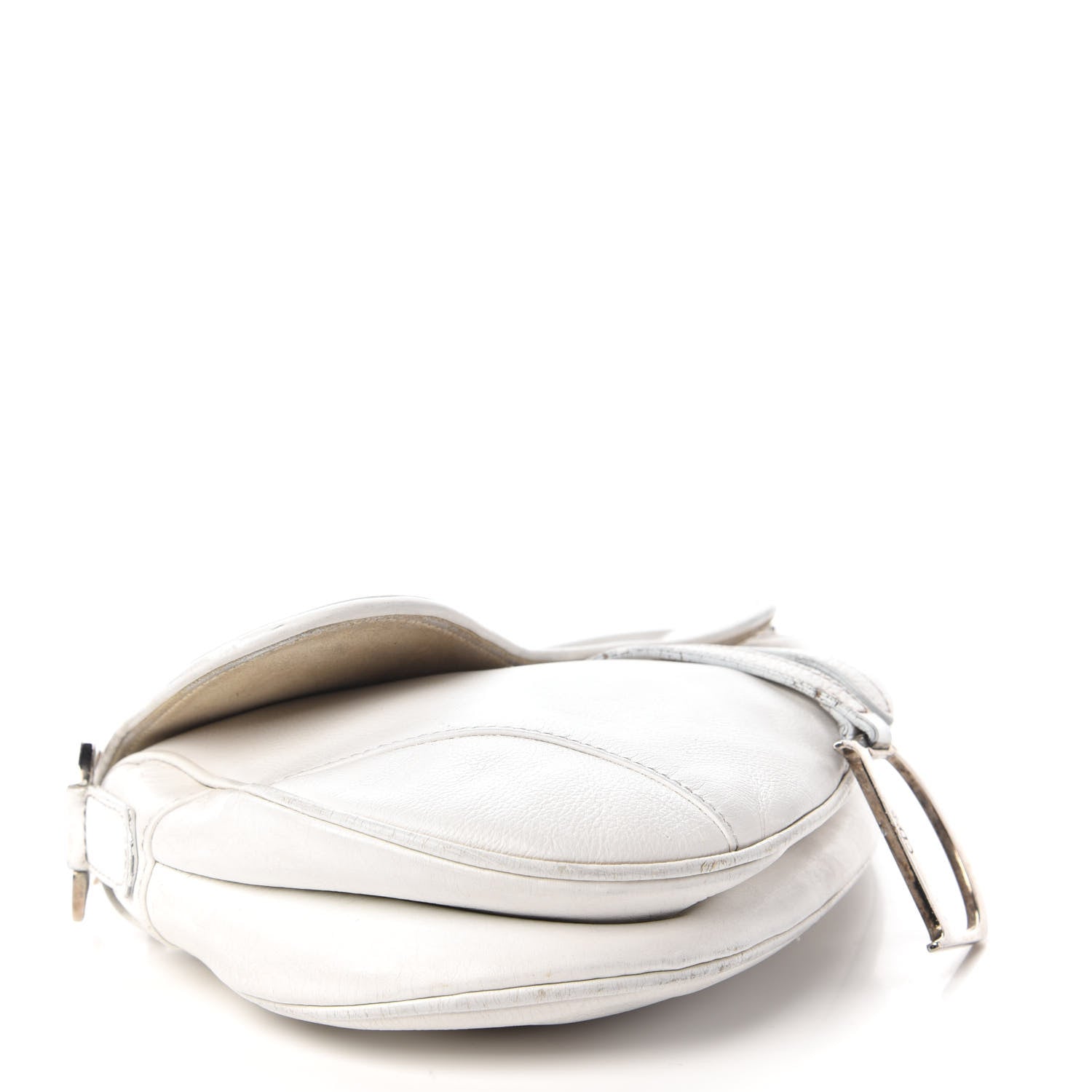 Christian Dior Calfskin Saddle Bag White 4 of 14