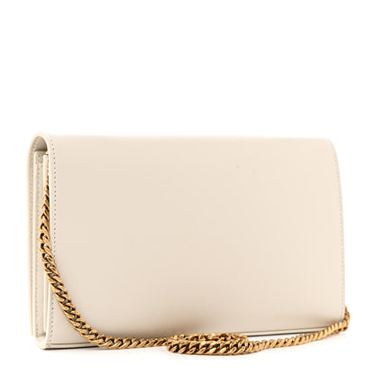 Saint Laurent Smooth Calfskin Tri-Metal Cassandre Wallet On Chain WOC 3 of 15