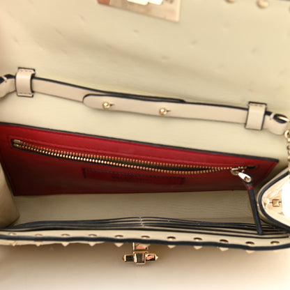 Valentino Garavani Nappa Rockstud Spike Wallet on Chain Light Ivory 5 of 12