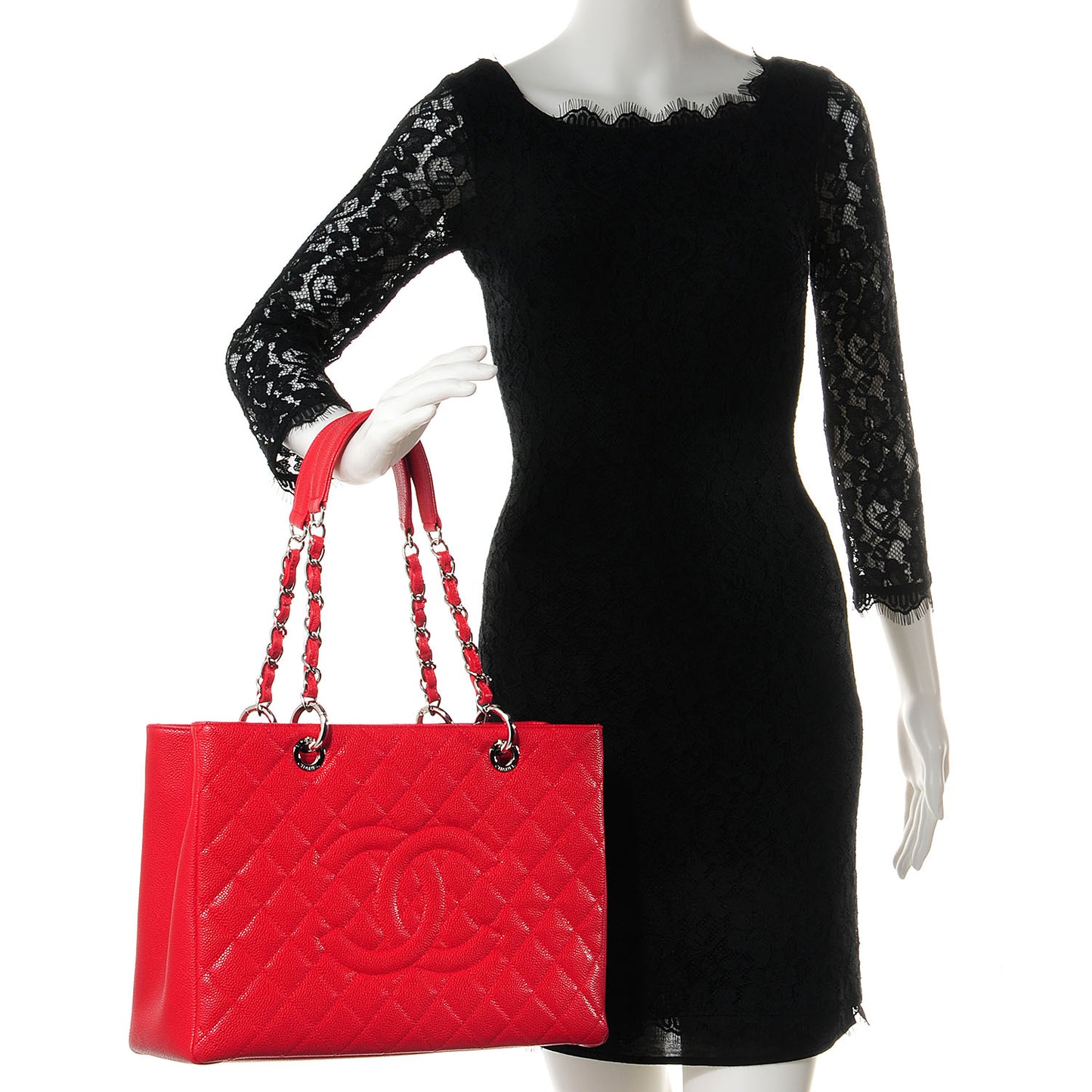 Caviar Grand Shopping Tote GST Red