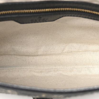 Gucci Jacquard Denim GG Monogram Small Jackie 1961 Hobo Black Ivory 5 of 10