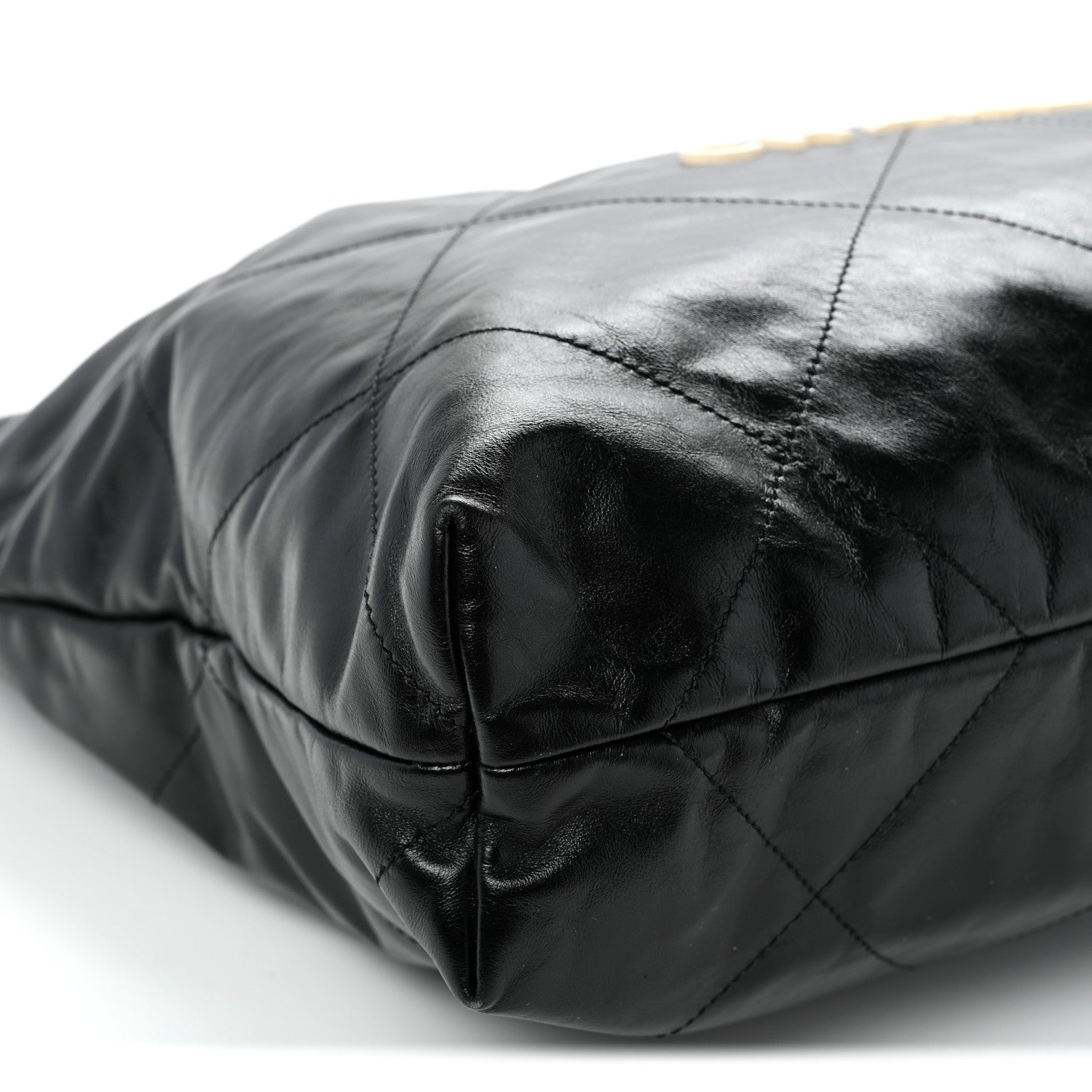 Chanel Shiny Calfskin Quilted Large Chanel 22 Black 10 of 11